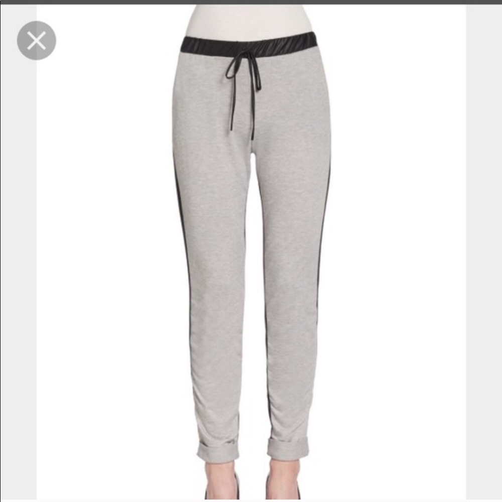 Vigoss - grey & leather joggers - Picture 2 of 3